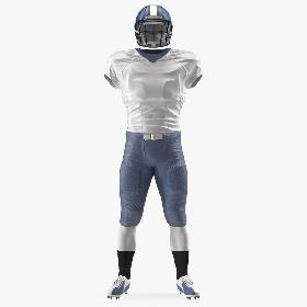 3D American Football Player Uniform model